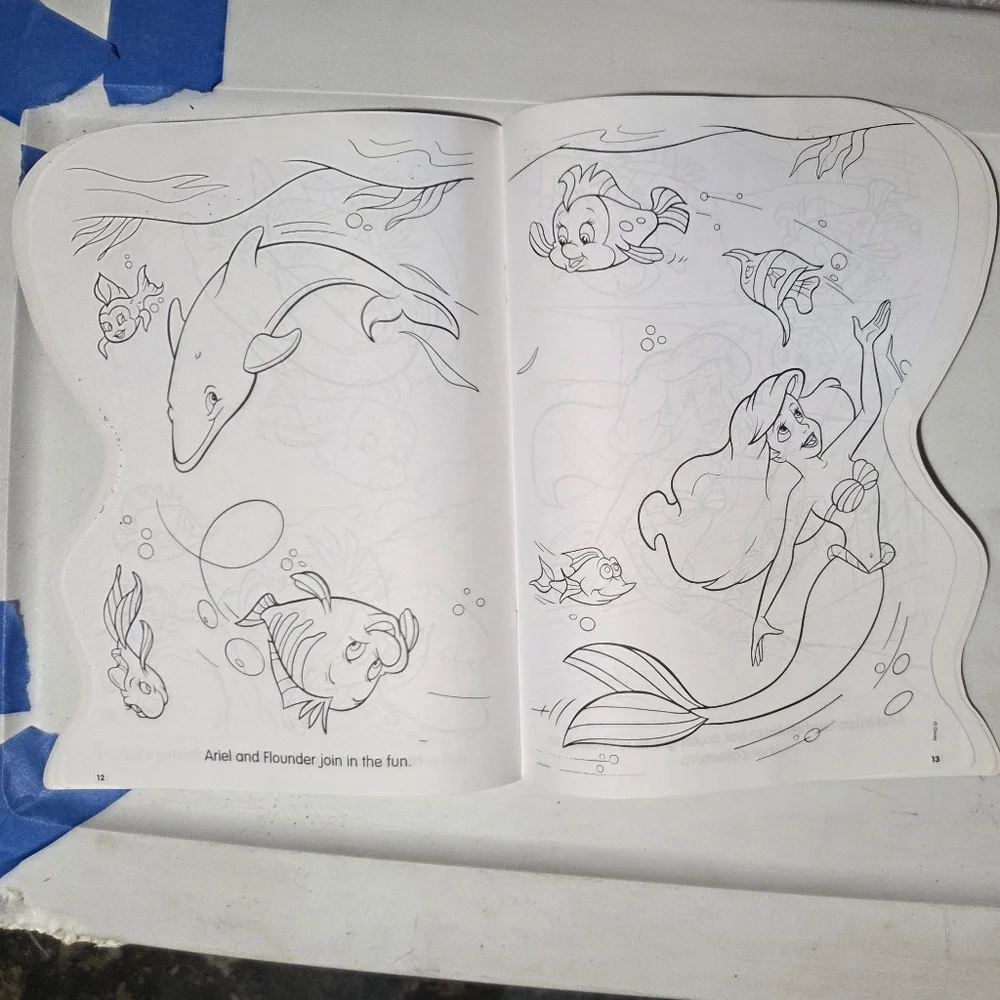Disney The Little Mermaid Ariel and Sparkle Fish Sticker Book - Unused- HTF